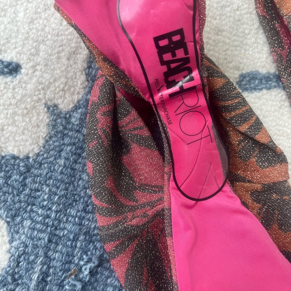 NWT Beach Riot Pink and Brown Bikini Set - Picture 3 of 7